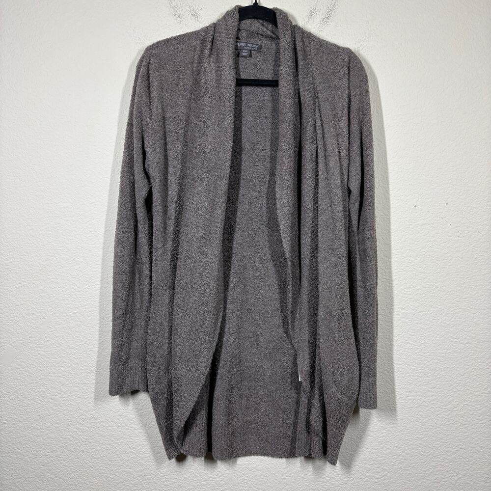 Barefoot Dreams Womens XS/Small Cozychic Lite Cardigan Gray Open Front